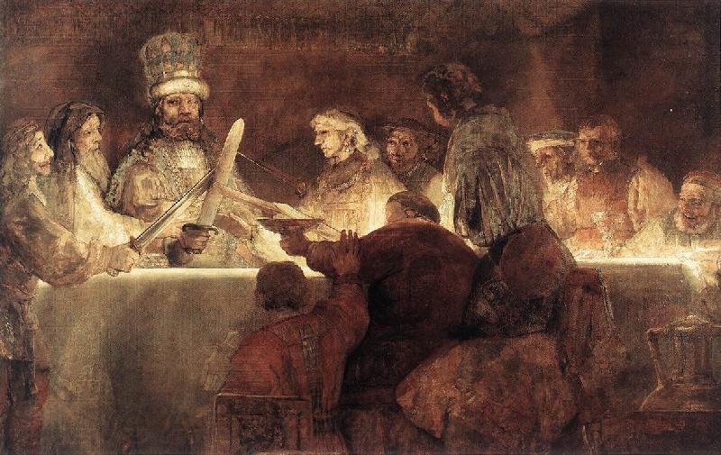 REMBRANDT Harmenszoon van Rijn The Conspiration of the Bataves Norge oil painting art